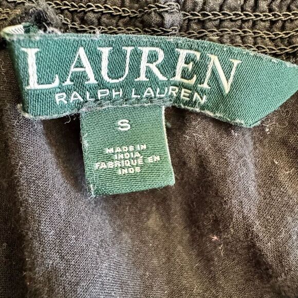 Ralph Lauren Y2K black eyelet tiered lined midi skirt Sz M # 2403 - Picture 9 of 16